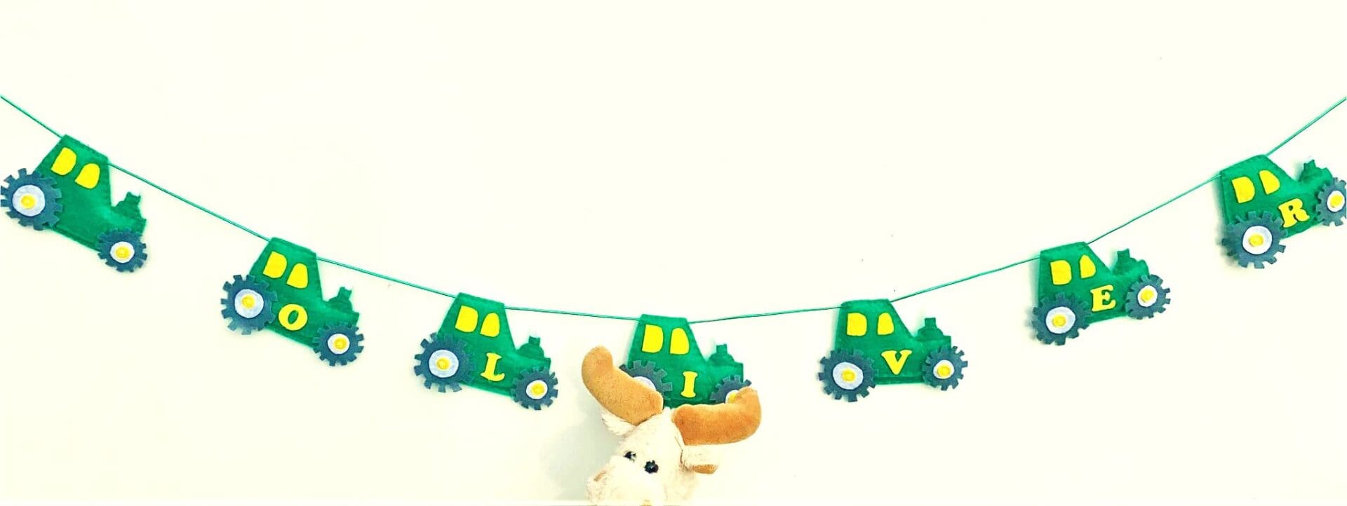 Green Tractor Bunting