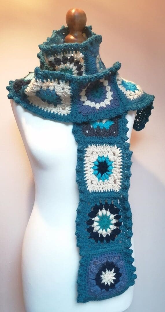 boho vintage crocheted scarf
