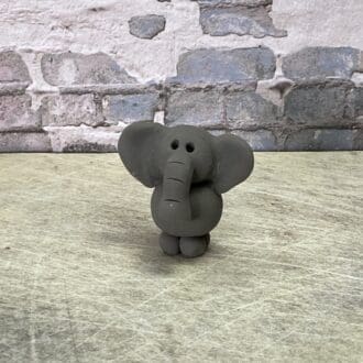 elephant miniature clay figure