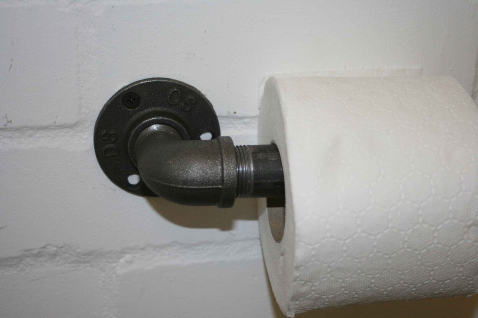 toilet roll holder industrial black iron