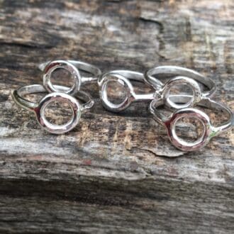 Chilli Designs hammered circle ring