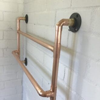 copper towel rail for bathroom hanging rail double rail tbch