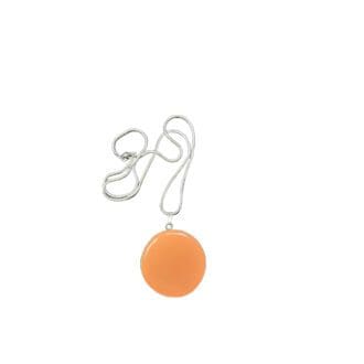 peach fizz simple circle pendant