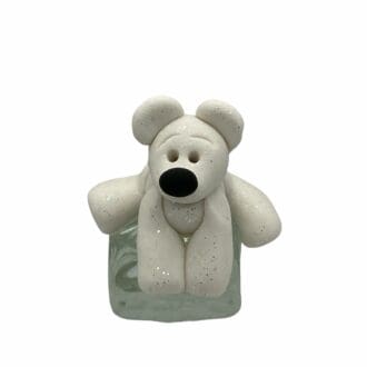 polar bear miniature clay figure