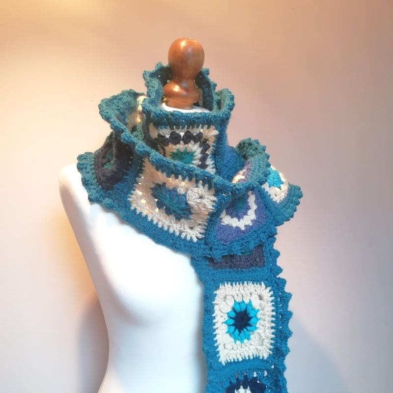 retro crocheted scarf
