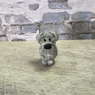 schnauzer dog miniature clay figure