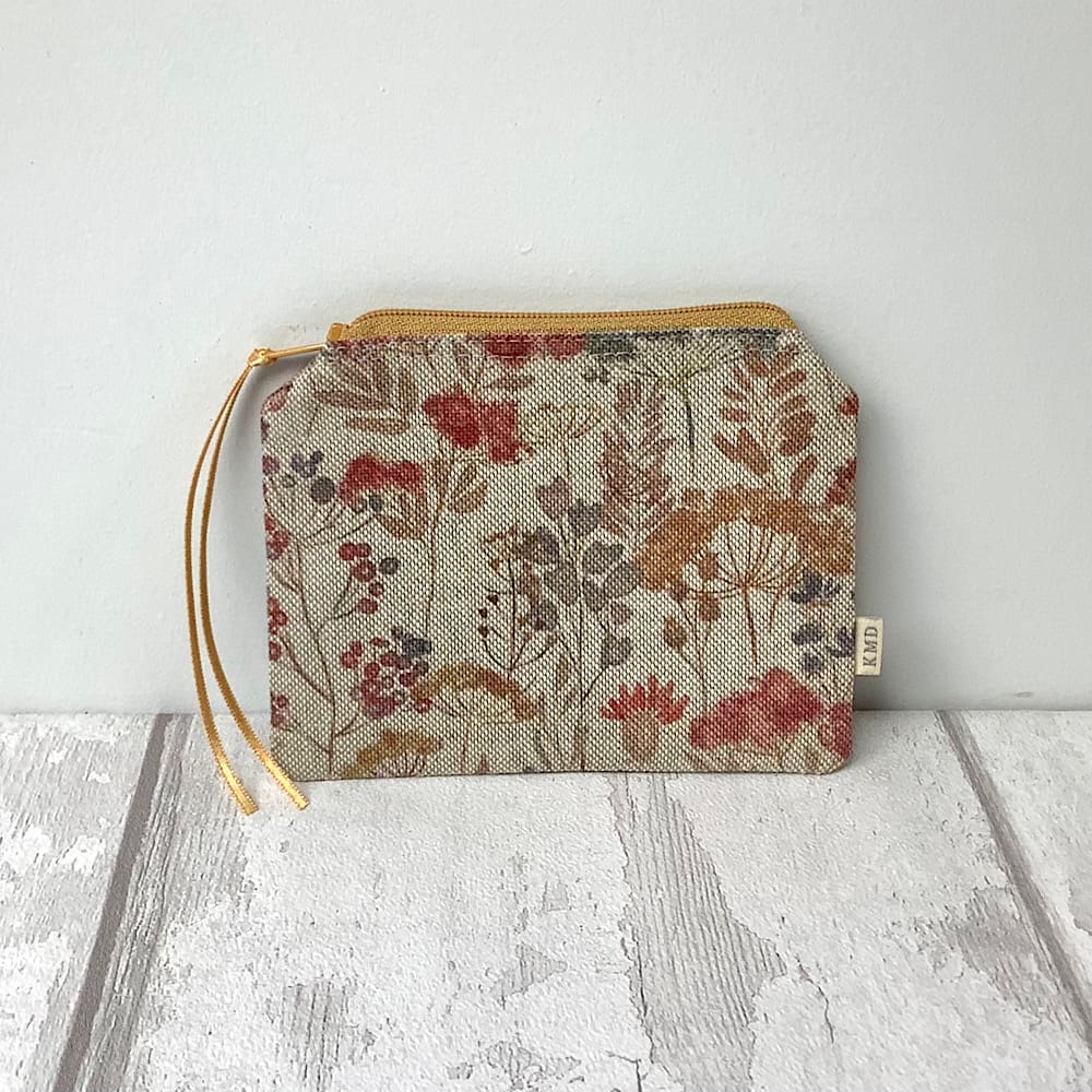 Blue or Red Floral Purse