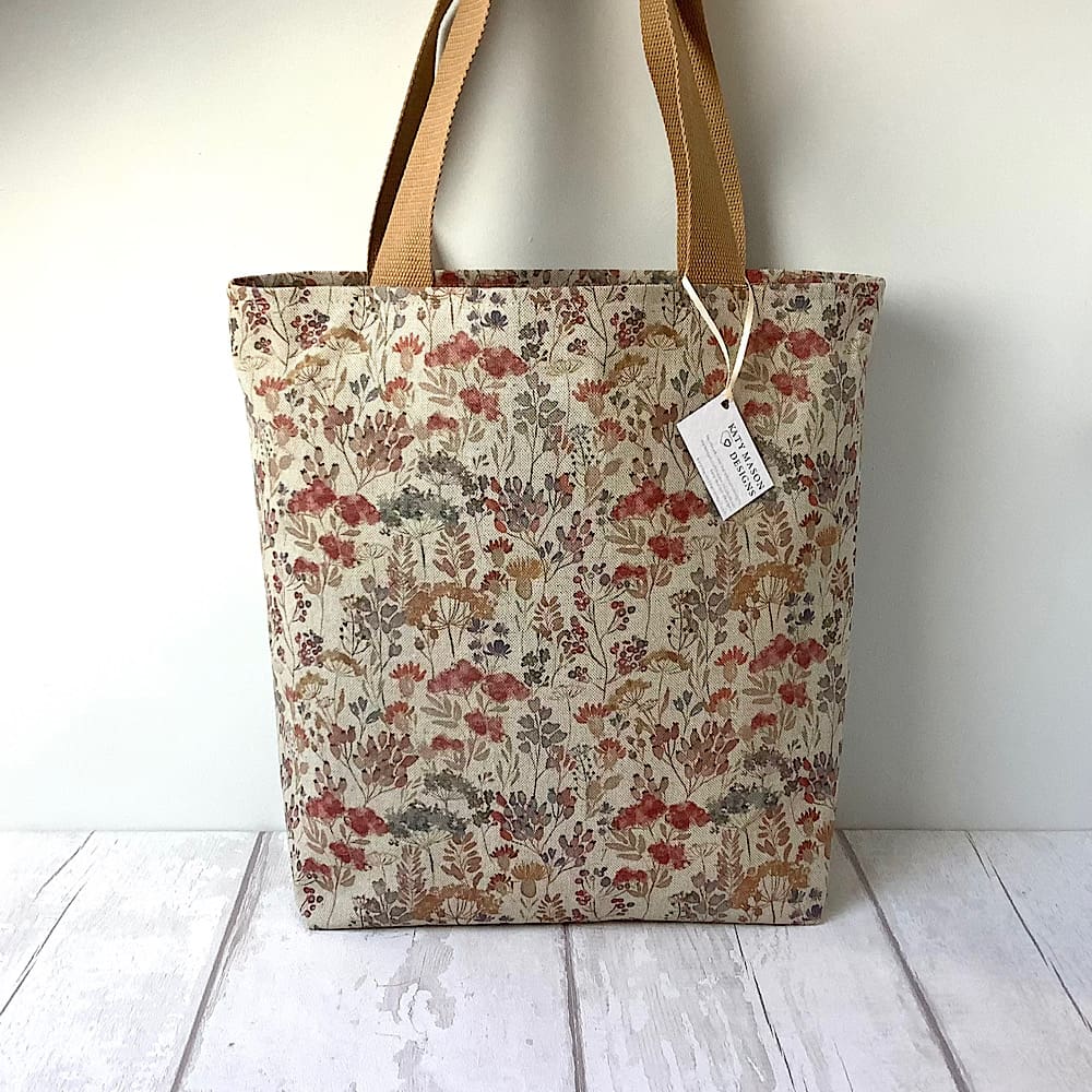 Red Floral Tote