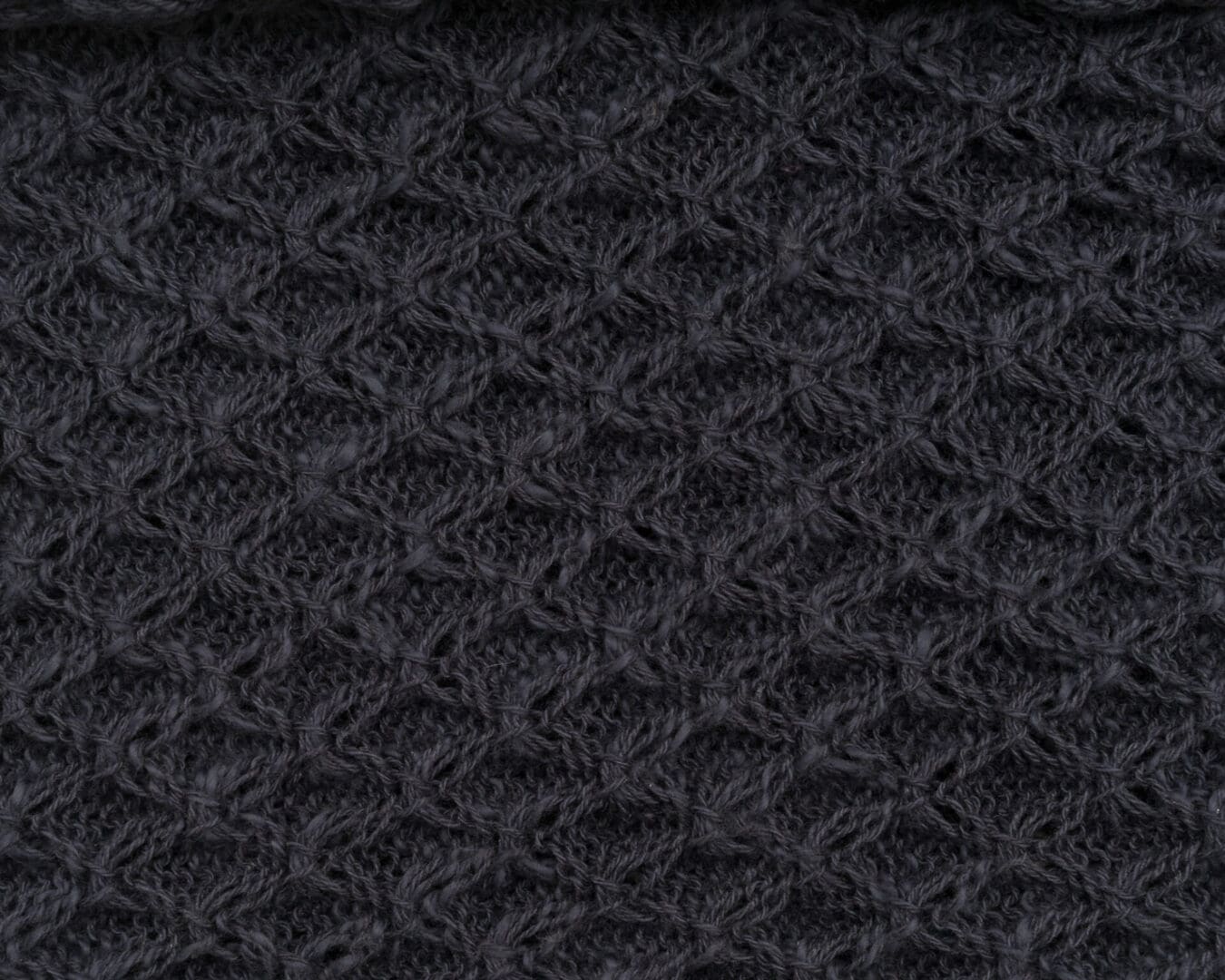 handmade knitted charcoal grey patterned cowl