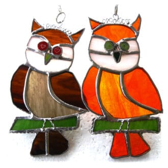 Owl Stained Glass Suncatcher Cute Handmade Colour Choice