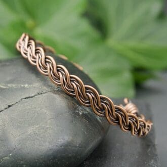 Handmade double twisted copper cuff