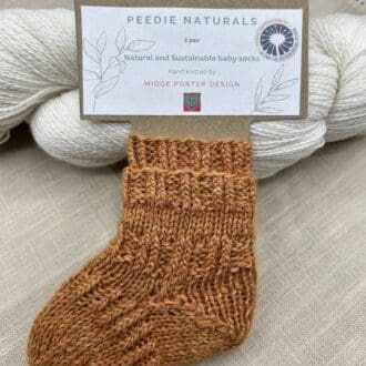 Eco sustainable natural wool & soy fibre baby socks