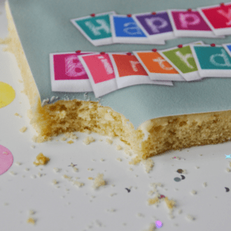 Letterbox Birthday Cake by PostCake.com