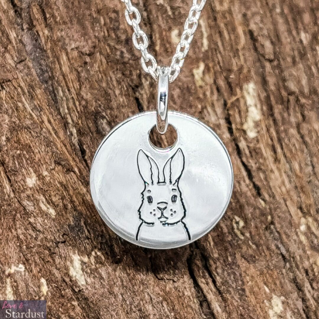 Easter Bunny Sterling Silver Pendant