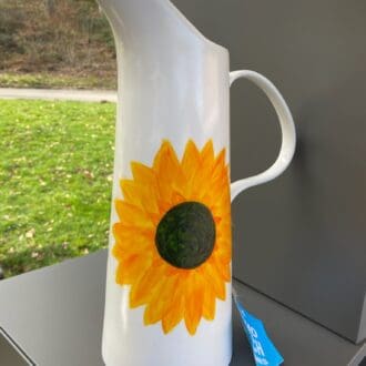 Tall sized Sunflower Ceramic Jug