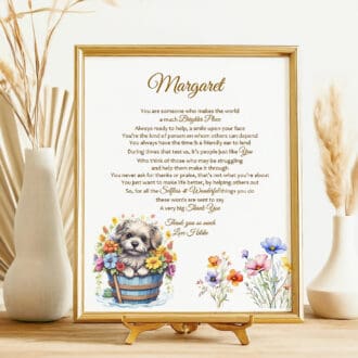 Thank-you-gift-with-flowers-dog-and-poem