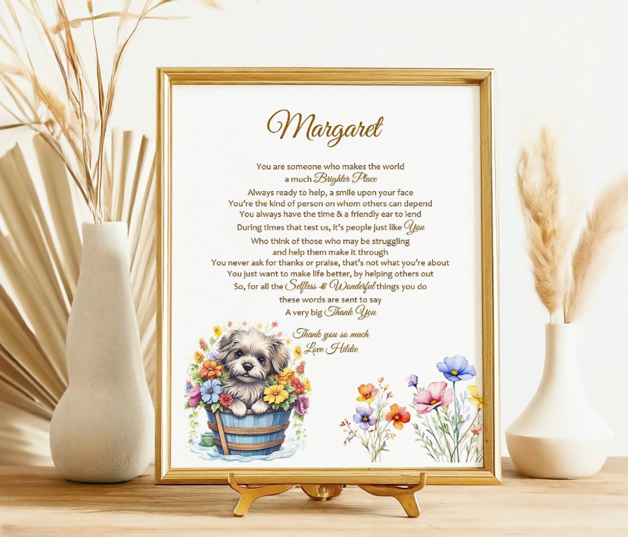 Thank-you-gift-with-flowers-dog-and-poem