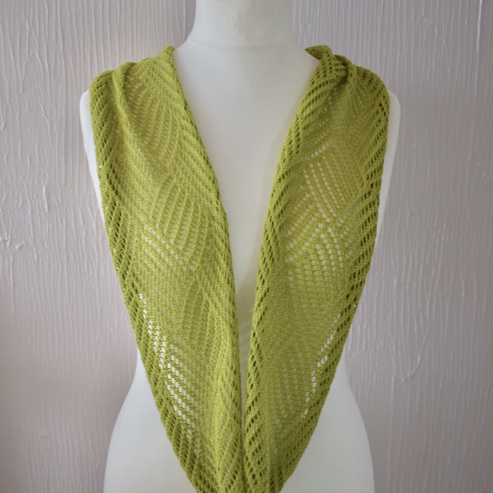 Lime Green Cotton Lace Infinity Scarf