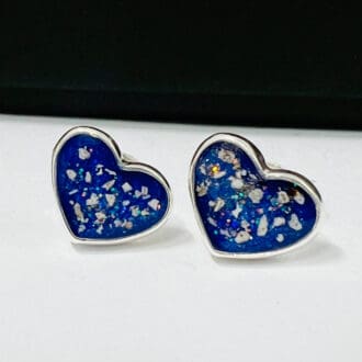 heart ashes earrings