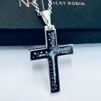 open cross ashes necklace
