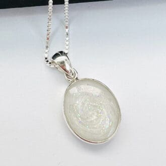 oval ashes necklace