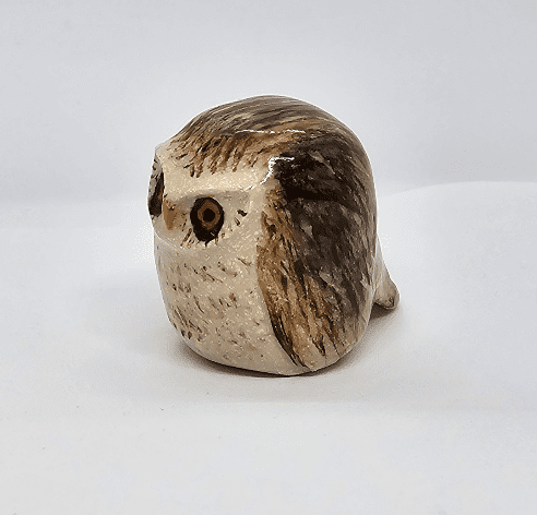 cermaic little owl with glossy glaze