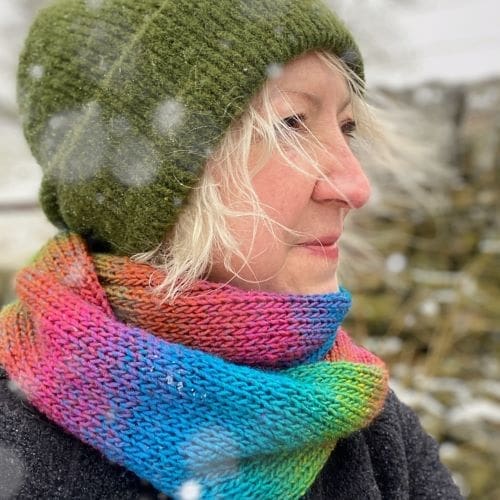 Rainbow infinity scarf vegan