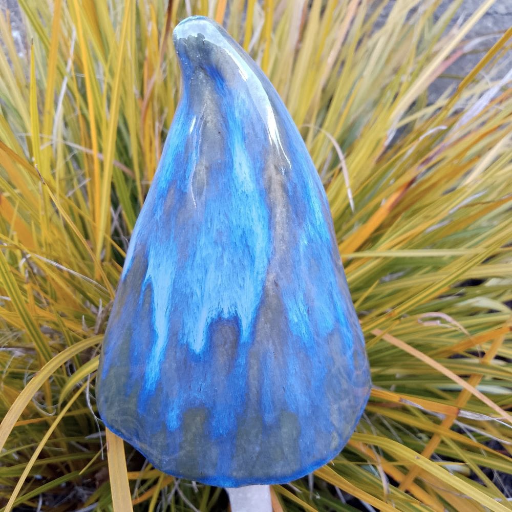 Blue & Green Ceramic Mushroom
