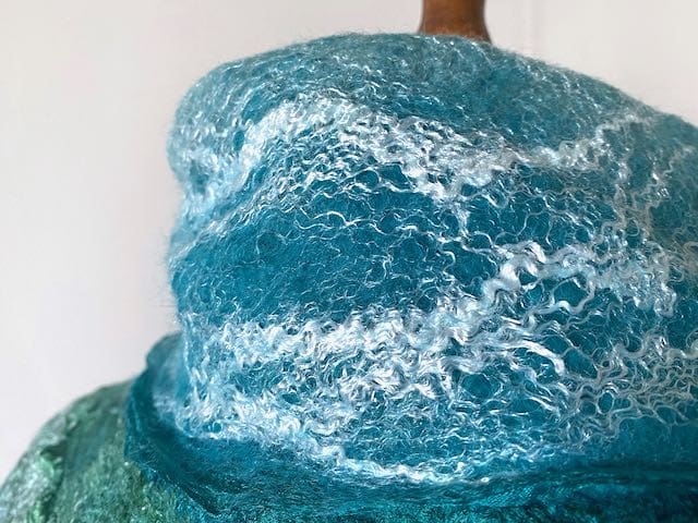 mermaid tabard top wool silk marian may textile art