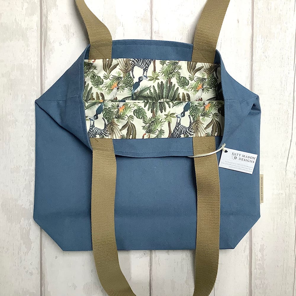 Mid Blue Denim Style Tote Bag