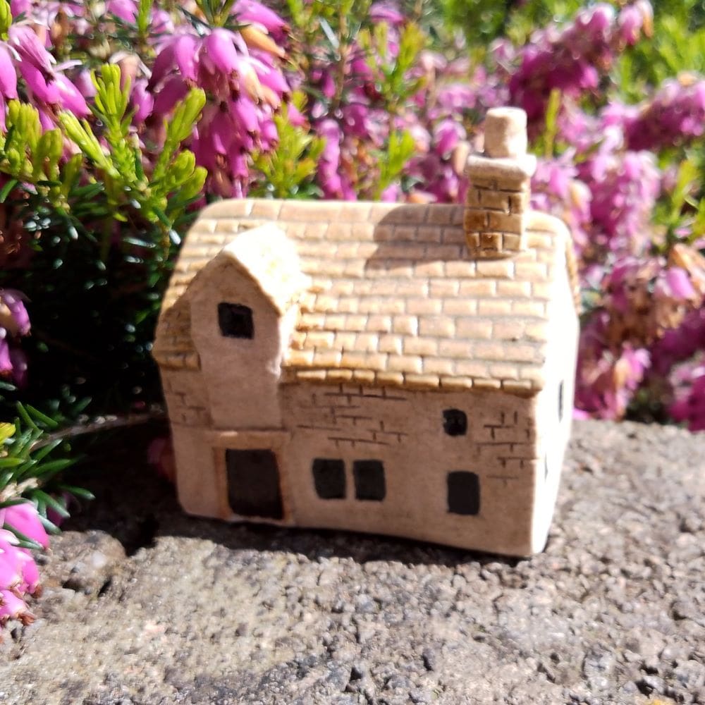 Miniature Ceramic House with Gable