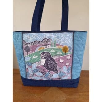Owl Quilted Tote Bag