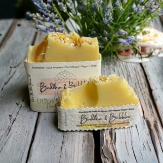 artisan soap bar made with oat milk lavender and neroli essential oil great menopausal relief from itchy skin