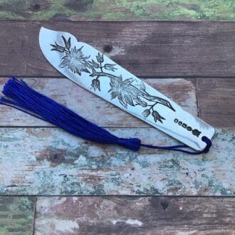 engraved fish cutlery bookmark