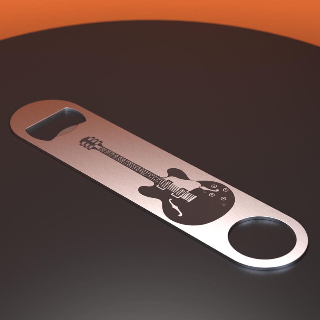 Electric Guitar themed stainless steel bottle opener