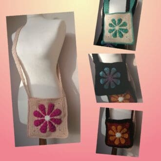 retro flower cross body bags