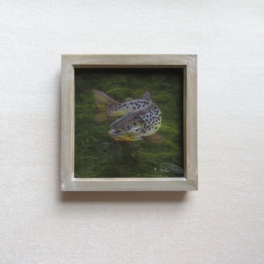 Brown Trout - Needle Felted Wool Picture of a Fish | The British Craft ...