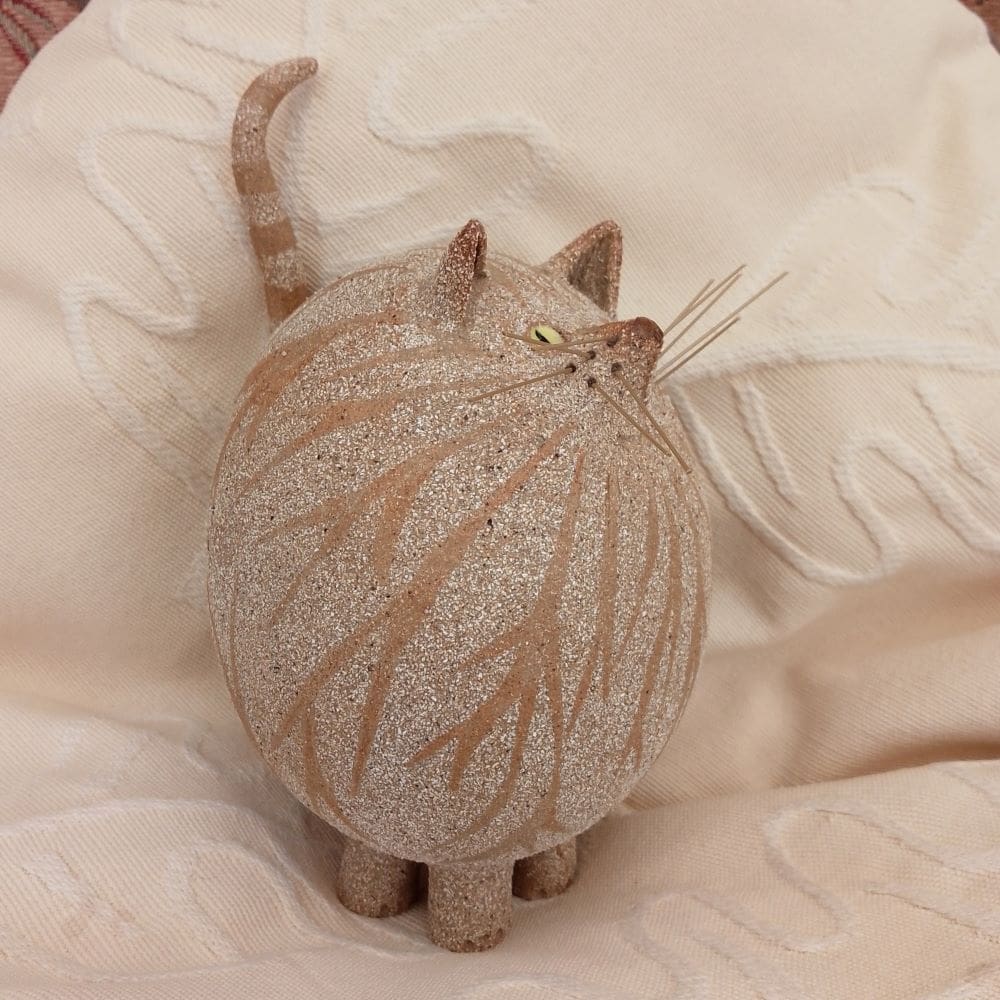 Ceramic Ginger Stripe Cat