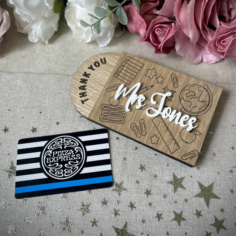 gift voucher idea, gift card holder for teacher