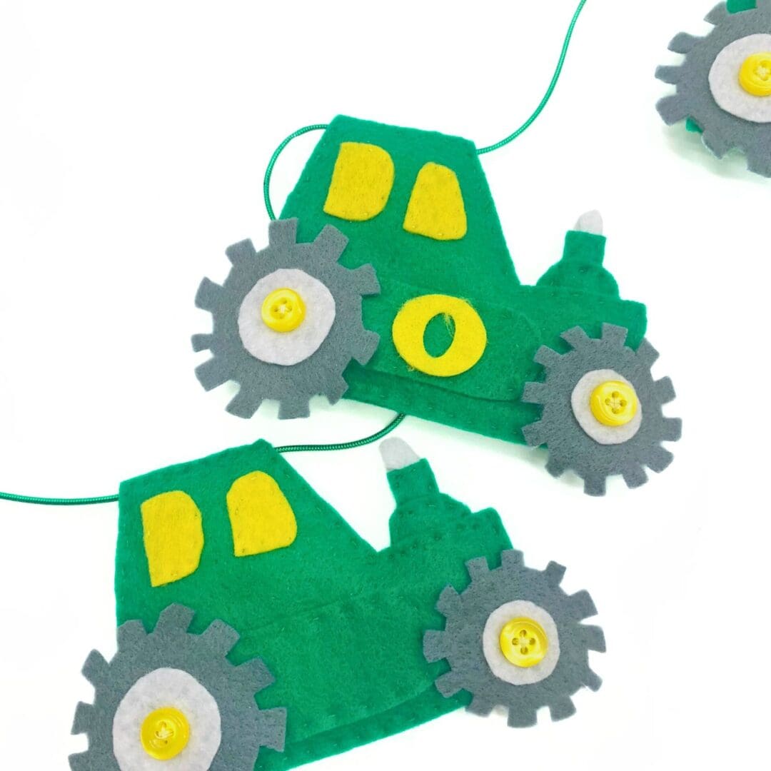 Green Tractor Bunting