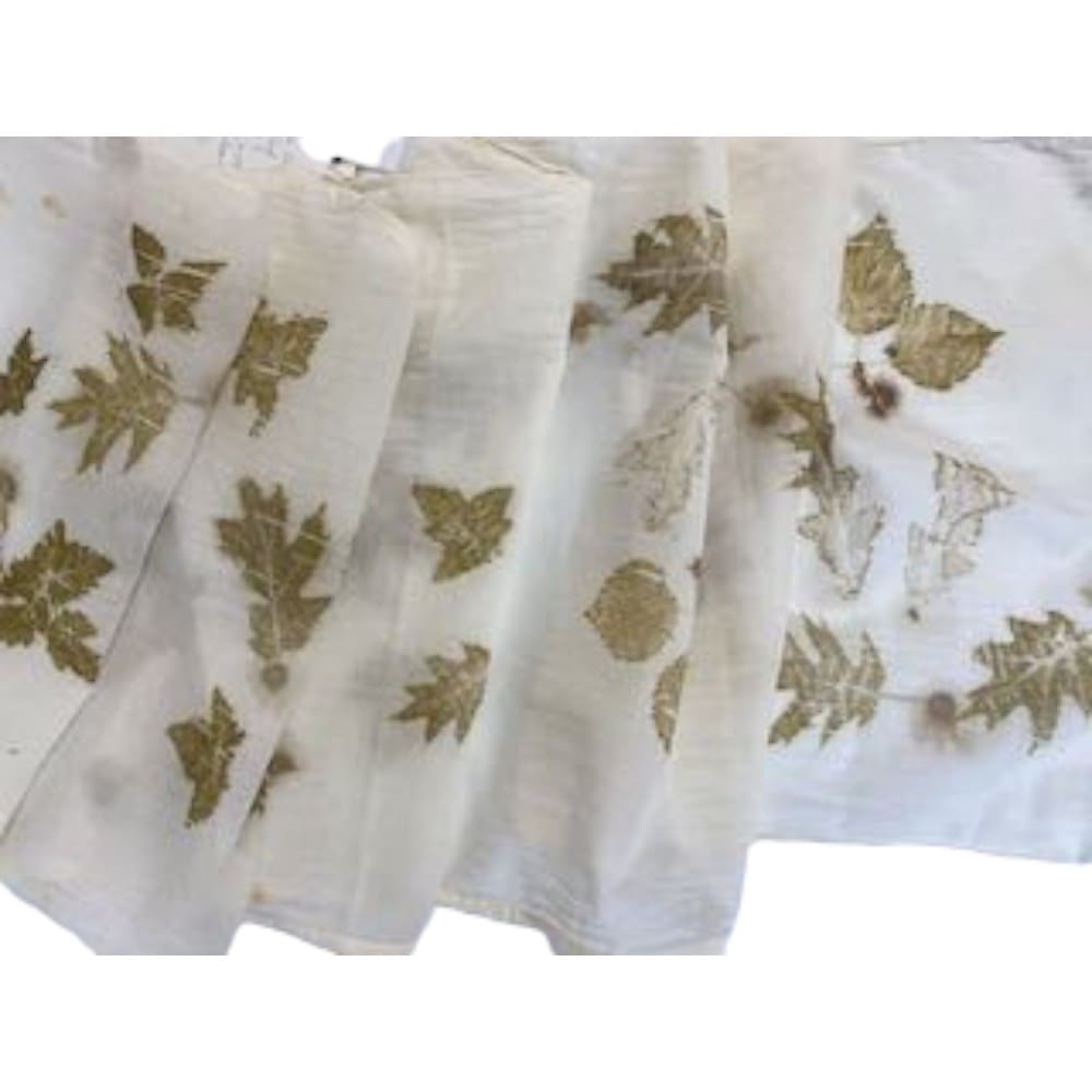 wandering oak organic cotton scarf marian may textile art