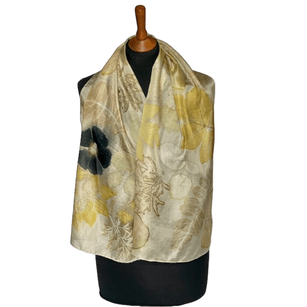 Lightweight Green Silk Scarf 23109 marian may textile art