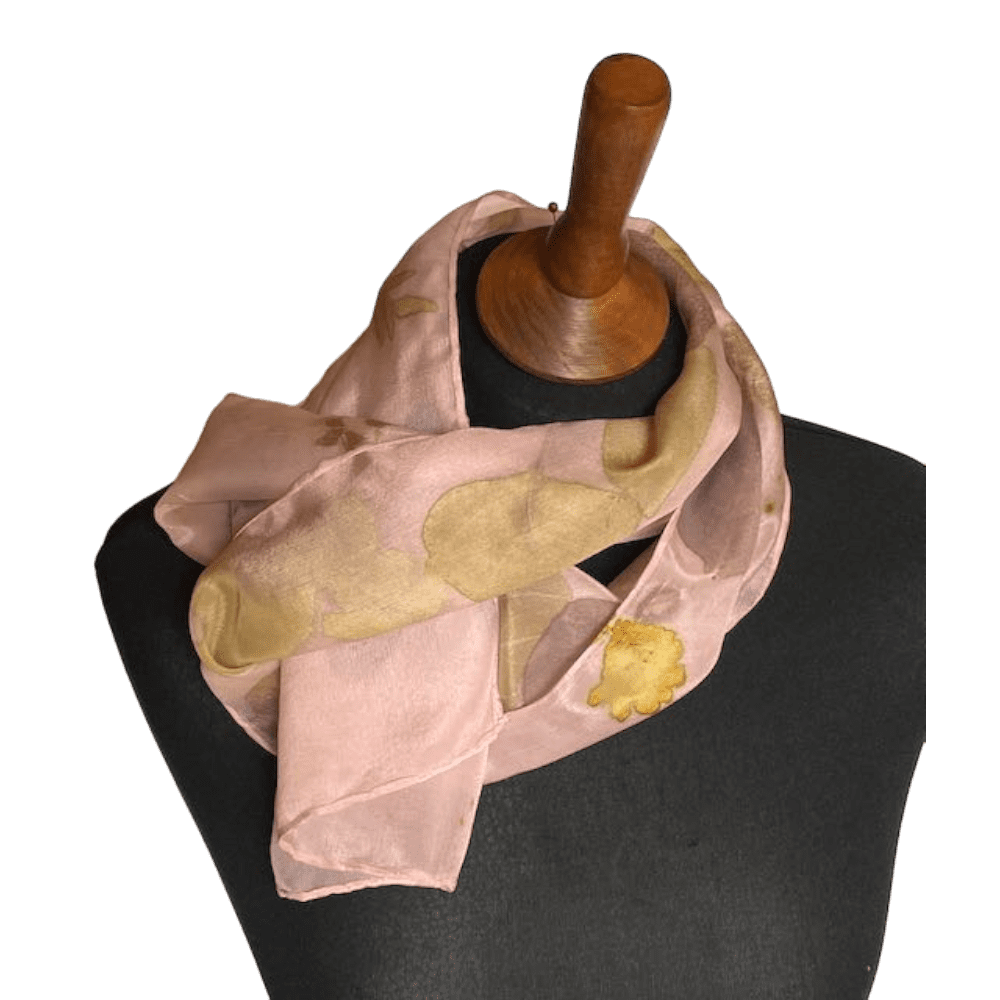 rosewater silk scarf botanical prints 23129 marian may textile art