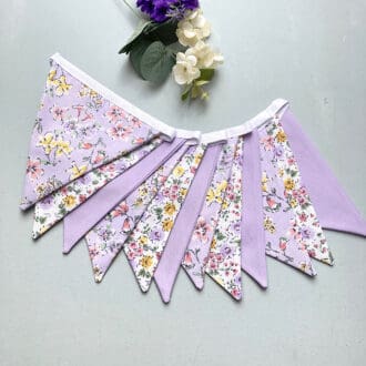 Lilac floral Bunting