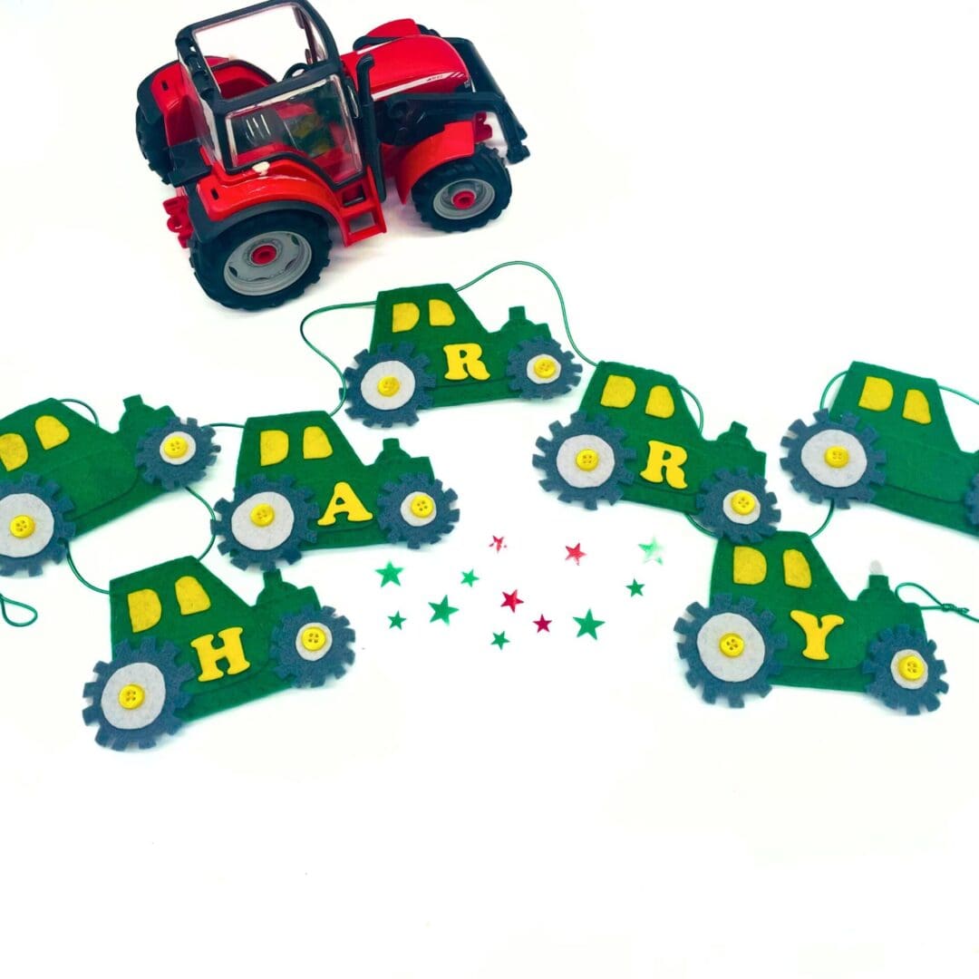 Green Tractor Bunting