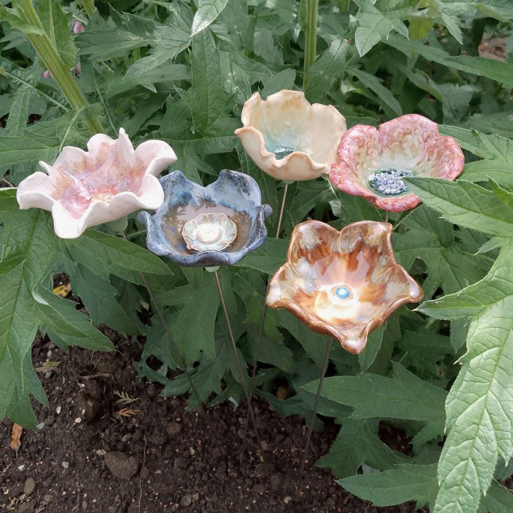 Mixed Colour Ceramic Flowers