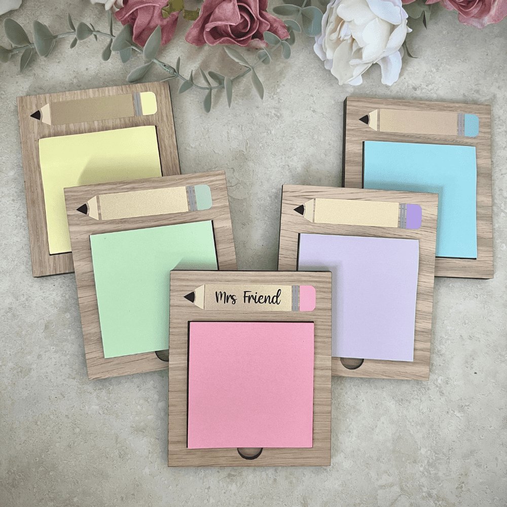 personalised post it note holder