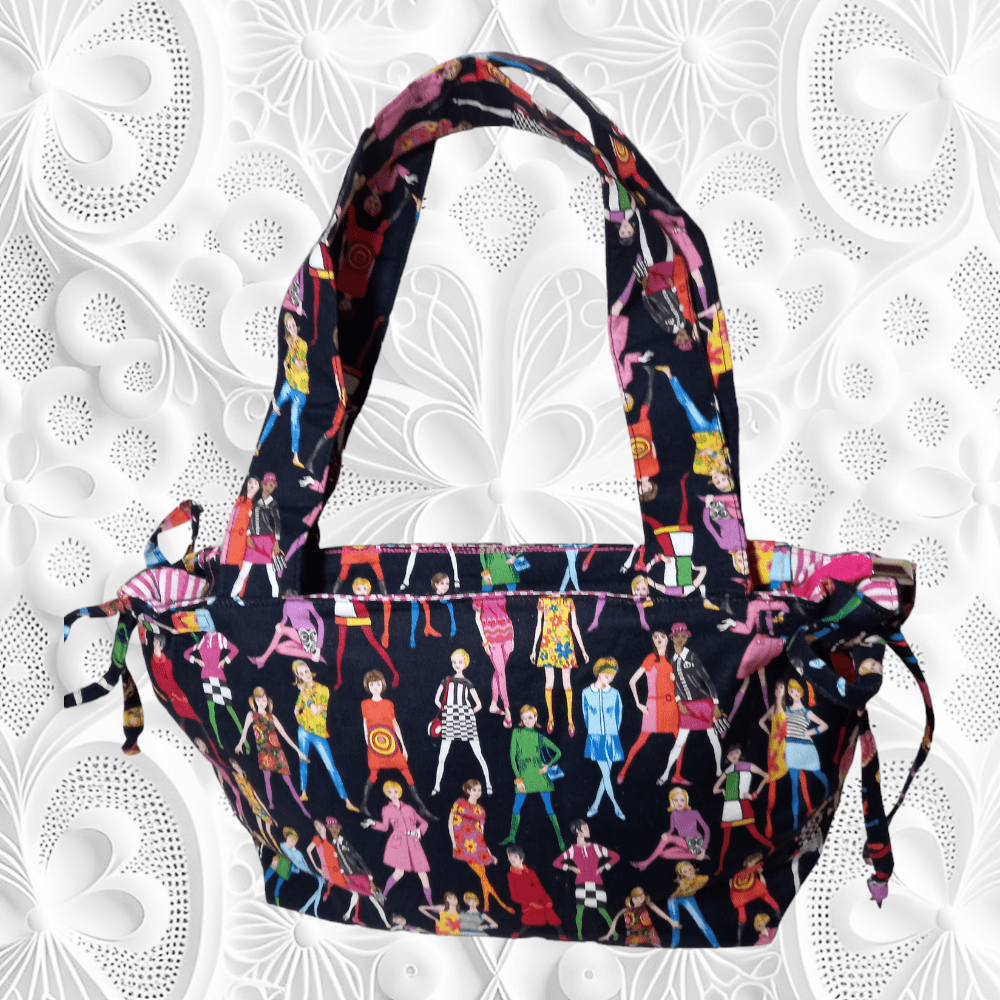 Shoulder bag, sixties theme print