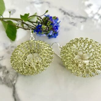 Yellow floral earrings as Summer accessories and gift