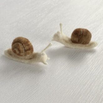 snails; needle-felt; garden; nature